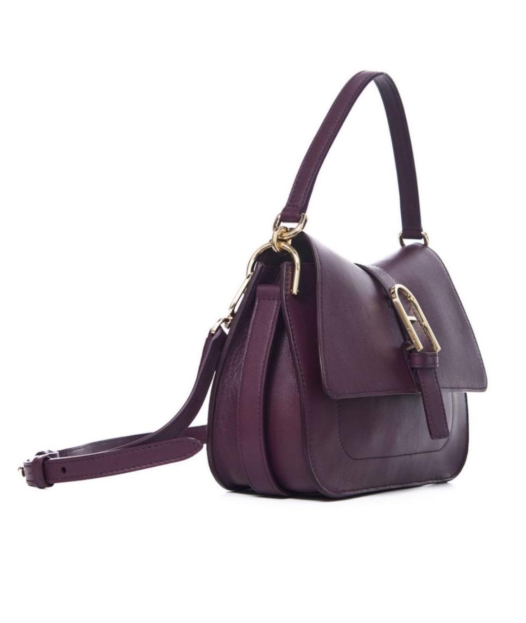 FURLA Фиолетовая кожаная сумка с короткими ручками, фото 2