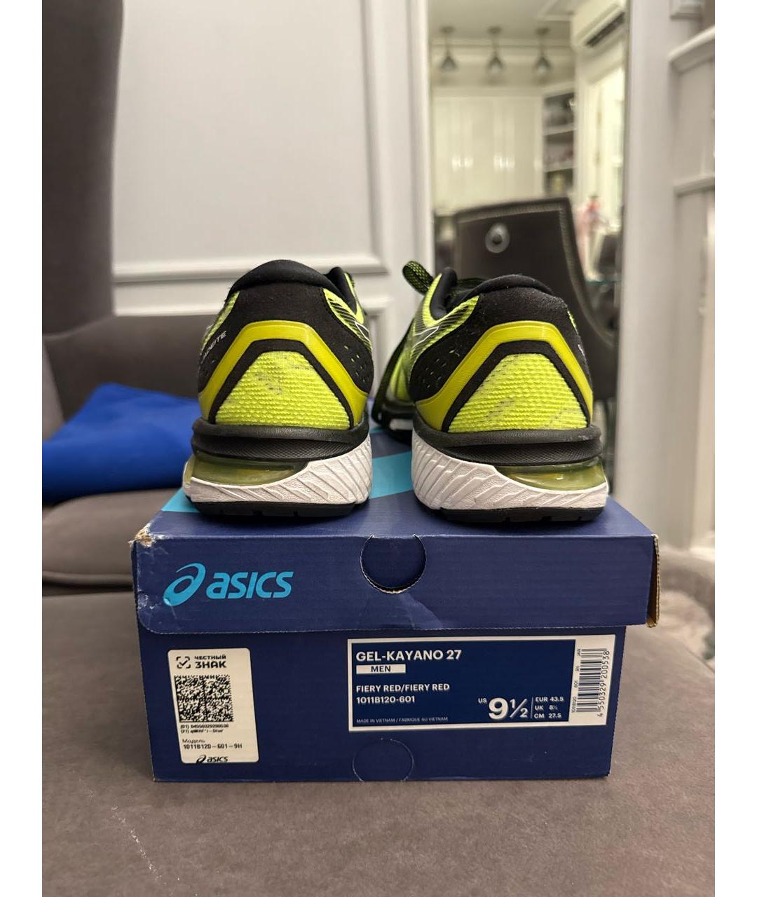 ASICS Желтые низкие кроссовки / кеды, фото 4