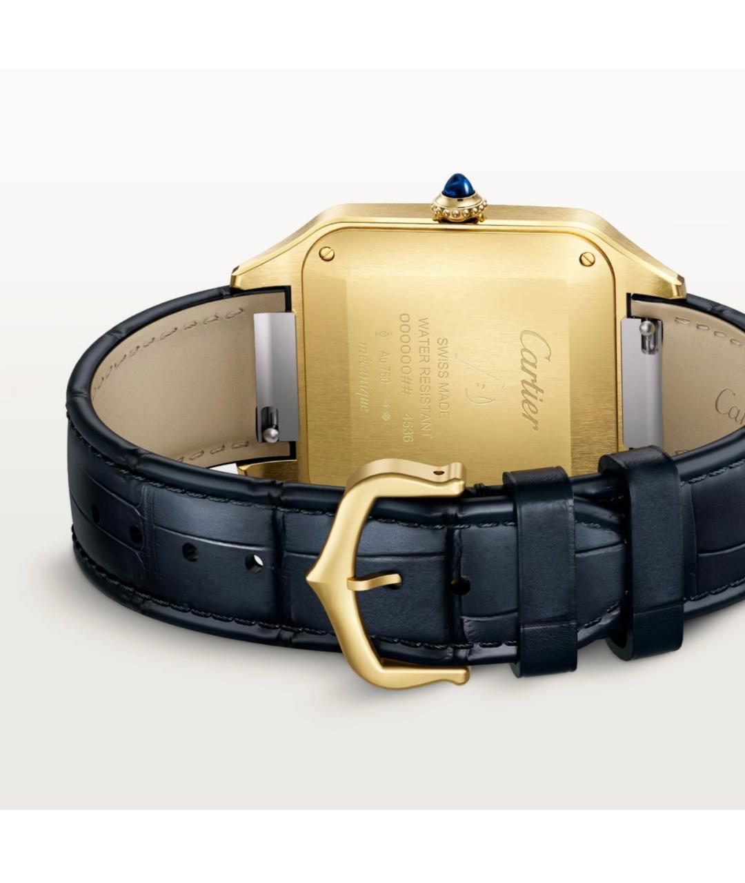CARTIER Темно-синие часы из желтого золота, фото 2