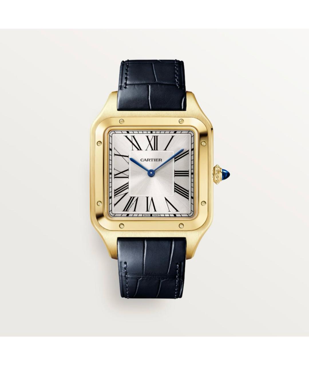 CARTIER Темно-синие часы из желтого золота, фото 7