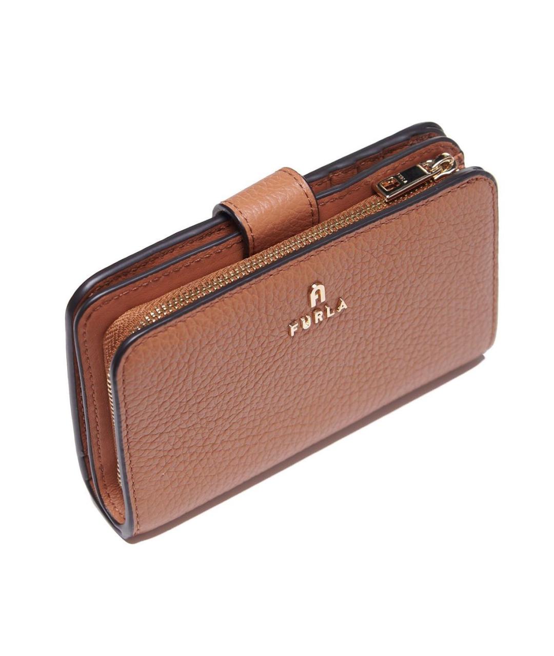FURLA Коричневый кожаный кошелек, фото 2