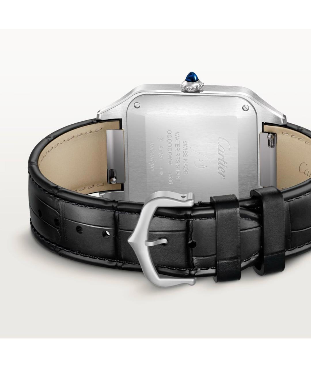 CARTIER Черные часы из желтого золота, фото 2