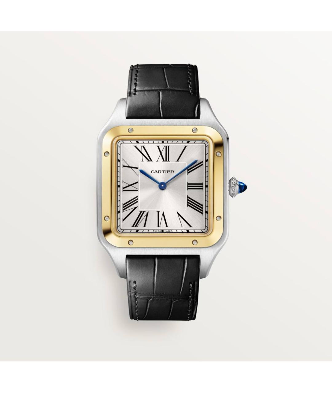 CARTIER Черные часы из желтого золота, фото 7