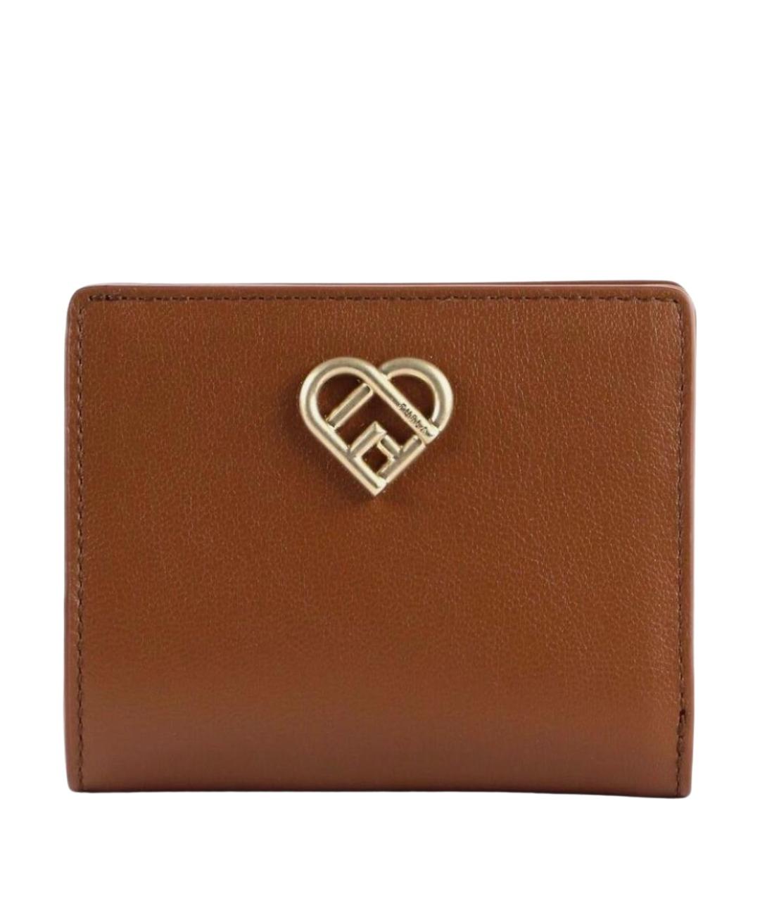 FURLA Коричневый кожаный кошелек, фото 1