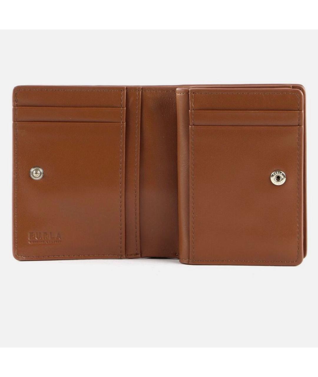 FURLA Коричневый кожаный кошелек, фото 4