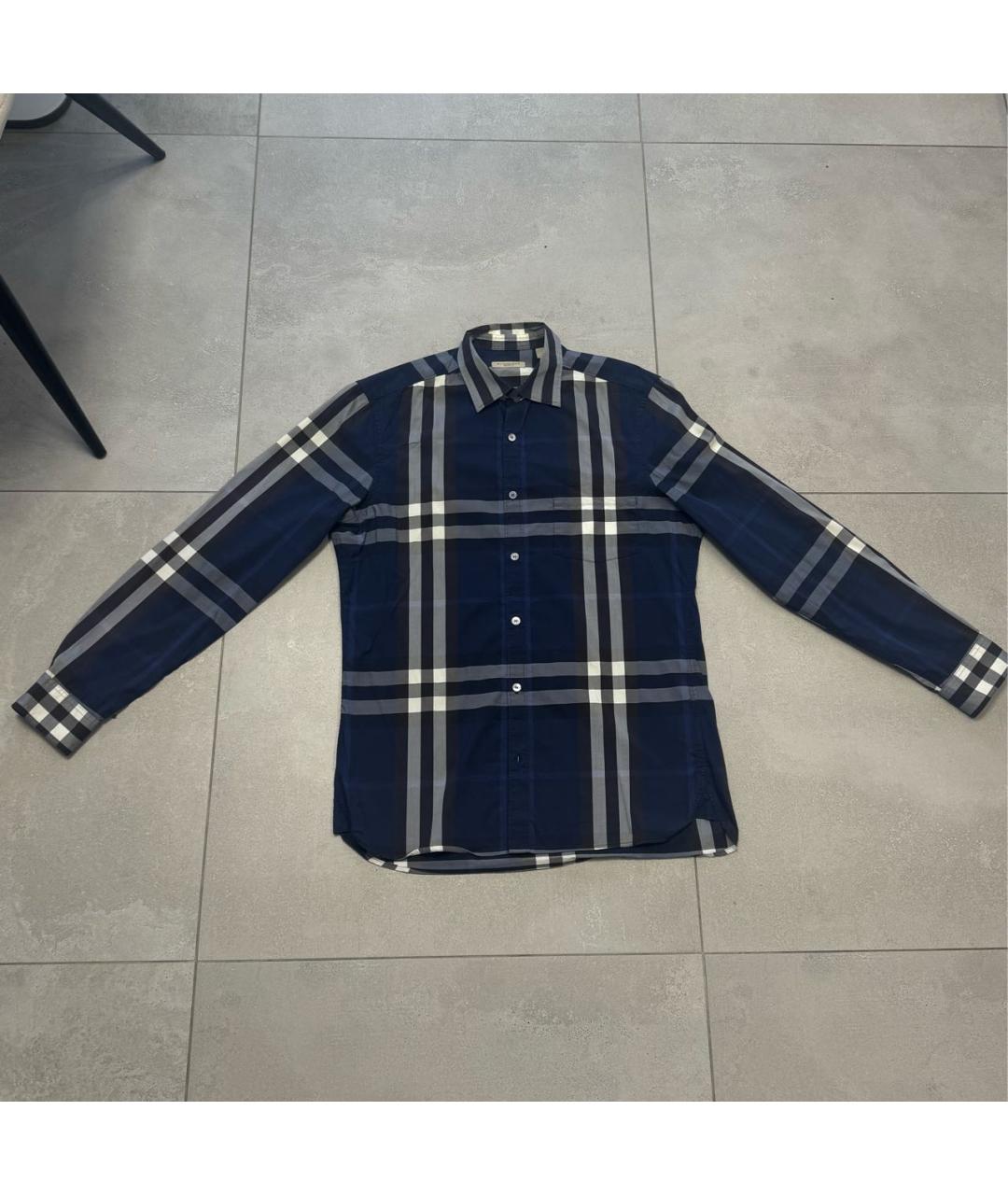 BURBERRY BRIT Синяя хлопковая кэжуал рубашка, фото 5