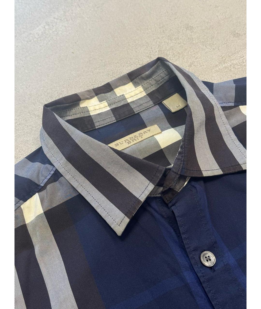 BURBERRY BRIT Синяя хлопковая кэжуал рубашка, фото 3