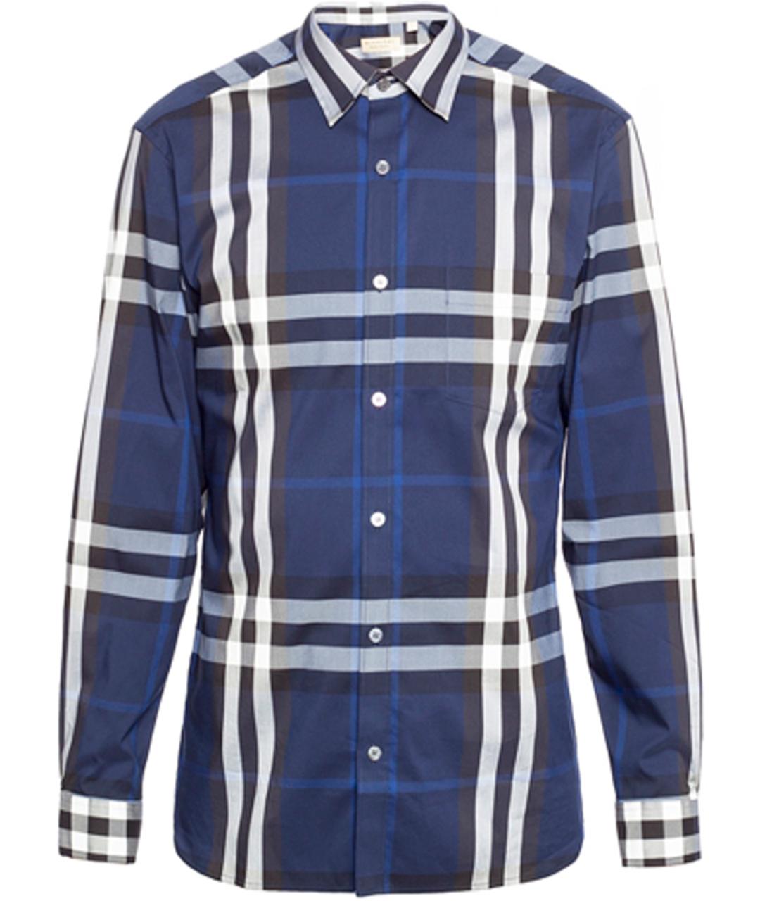 BURBERRY BRIT Синяя хлопковая кэжуал рубашка, фото 1