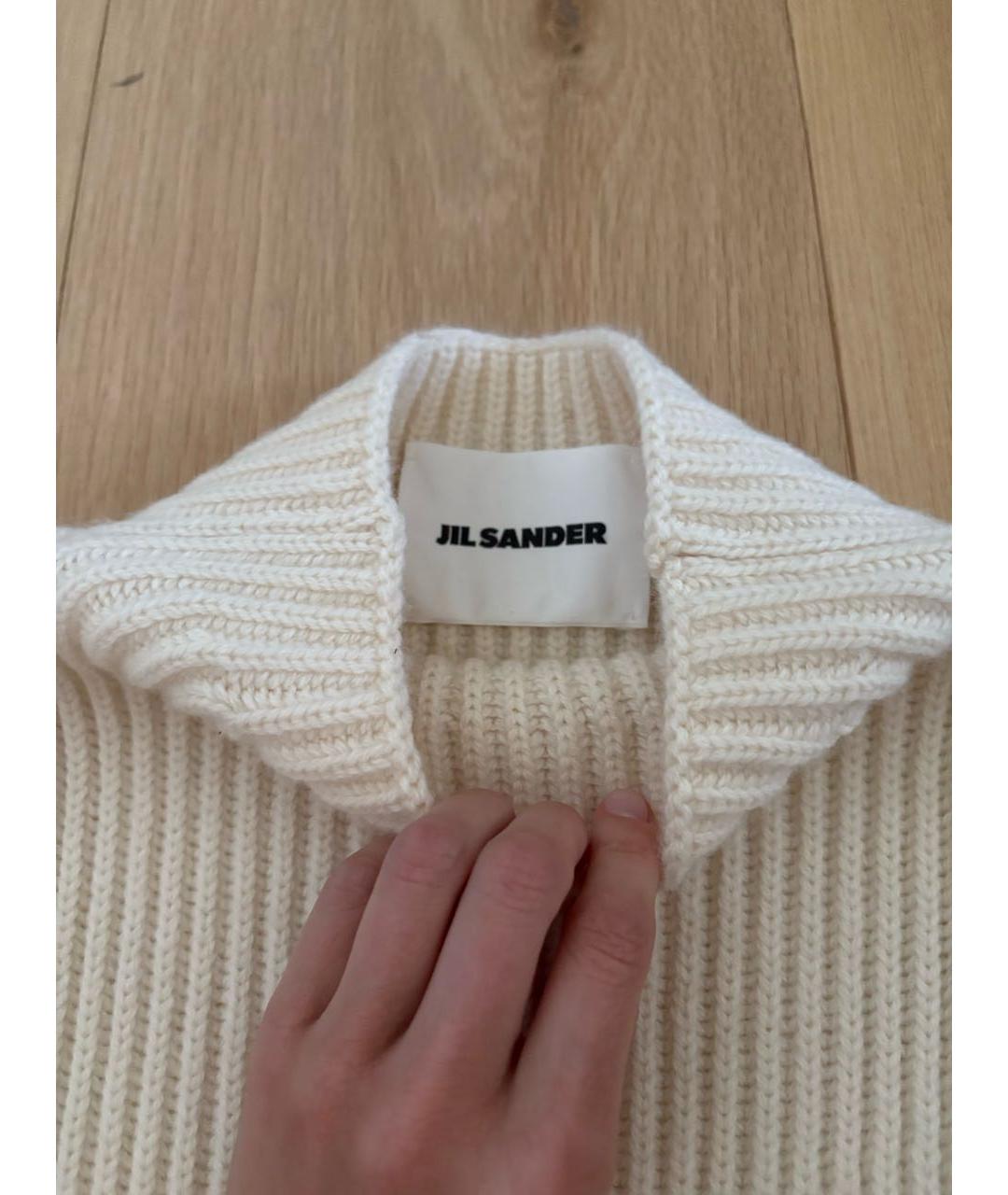 JIL SANDER Бежевая шерстяная жилетка, фото 2
