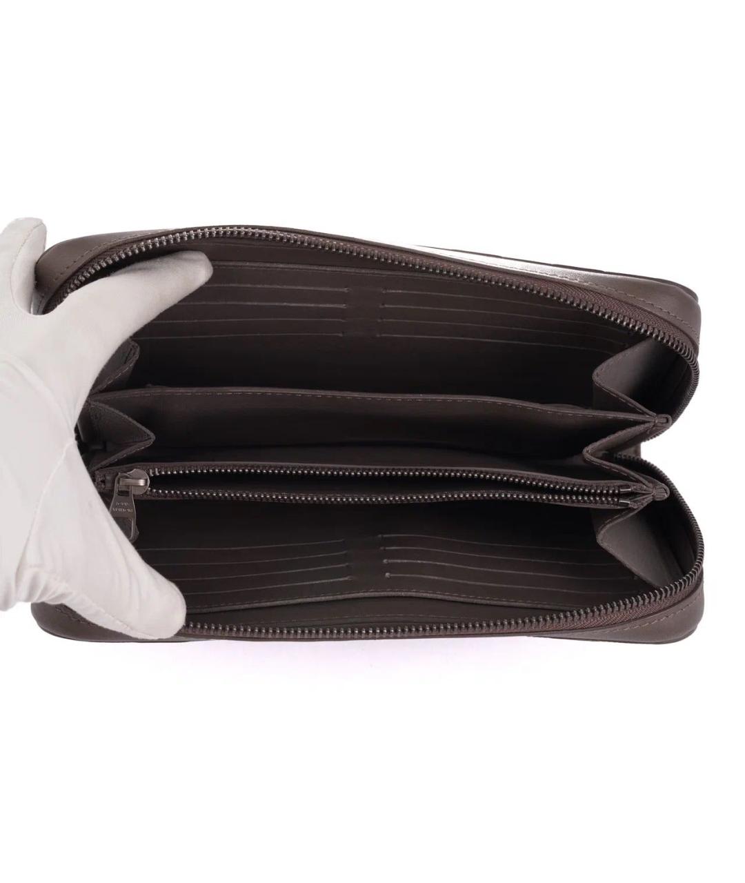 LOUIS VUITTON Коричневый кожаный кошелек, фото 4