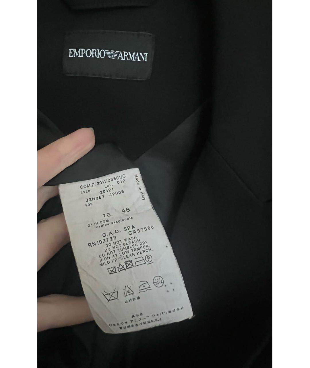 EMPORIO ARMANI Черный жакет/пиджак, фото 3