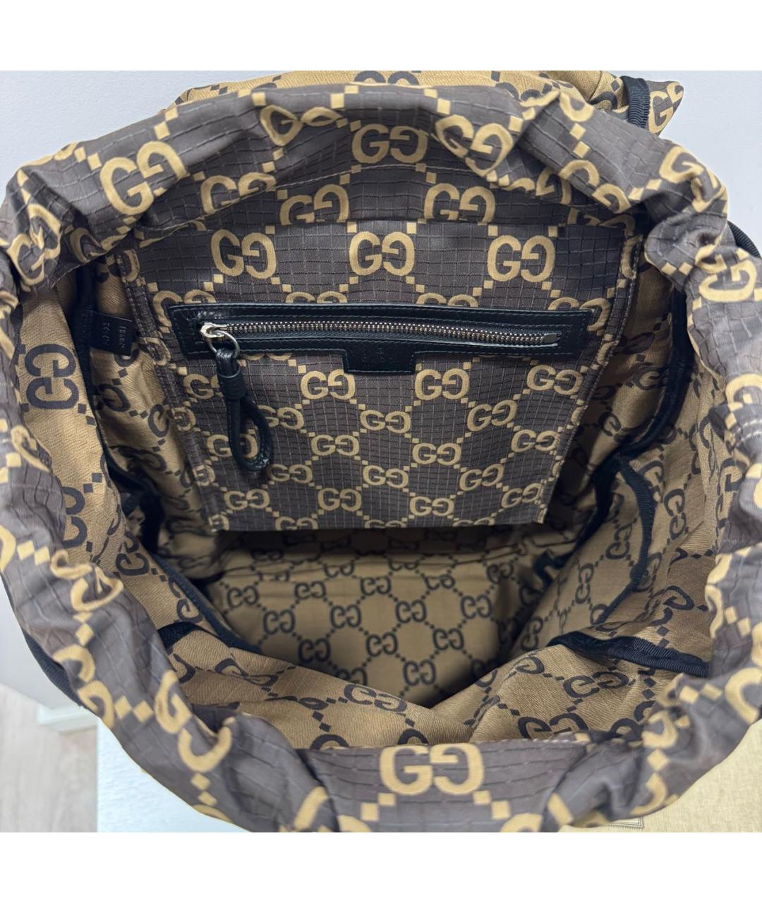 GUCCI Коричневый тканевый рюкзак, фото 6