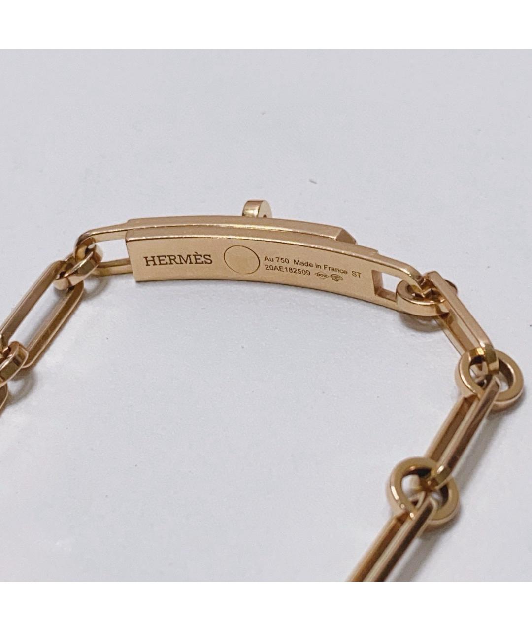HERMES Золотой браслет из розового золота, фото 3
