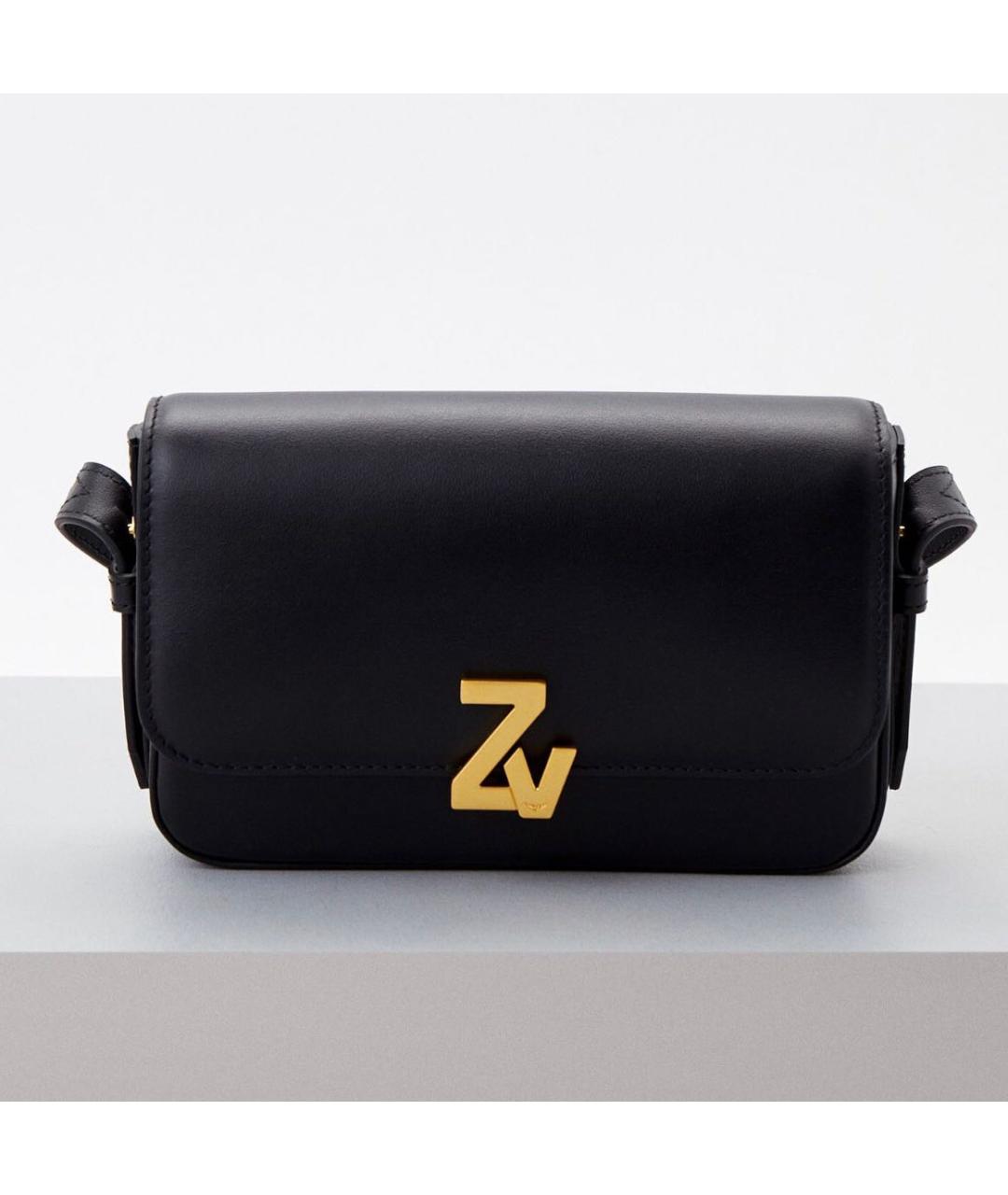 ZADIG & VOLTAIRE Черная кожаная сумка через плечо, фото 7