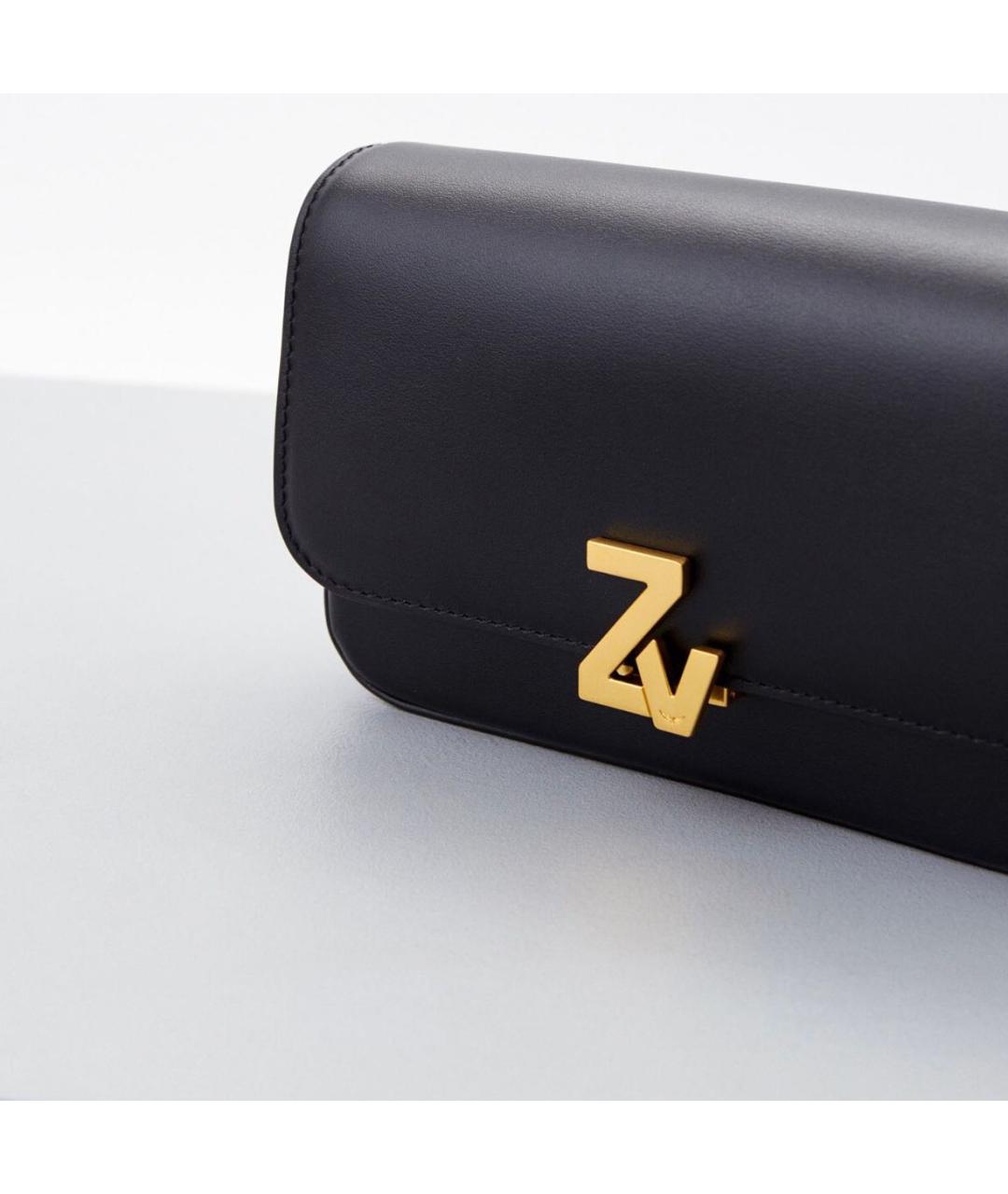 ZADIG & VOLTAIRE Черная кожаная сумка через плечо, фото 2
