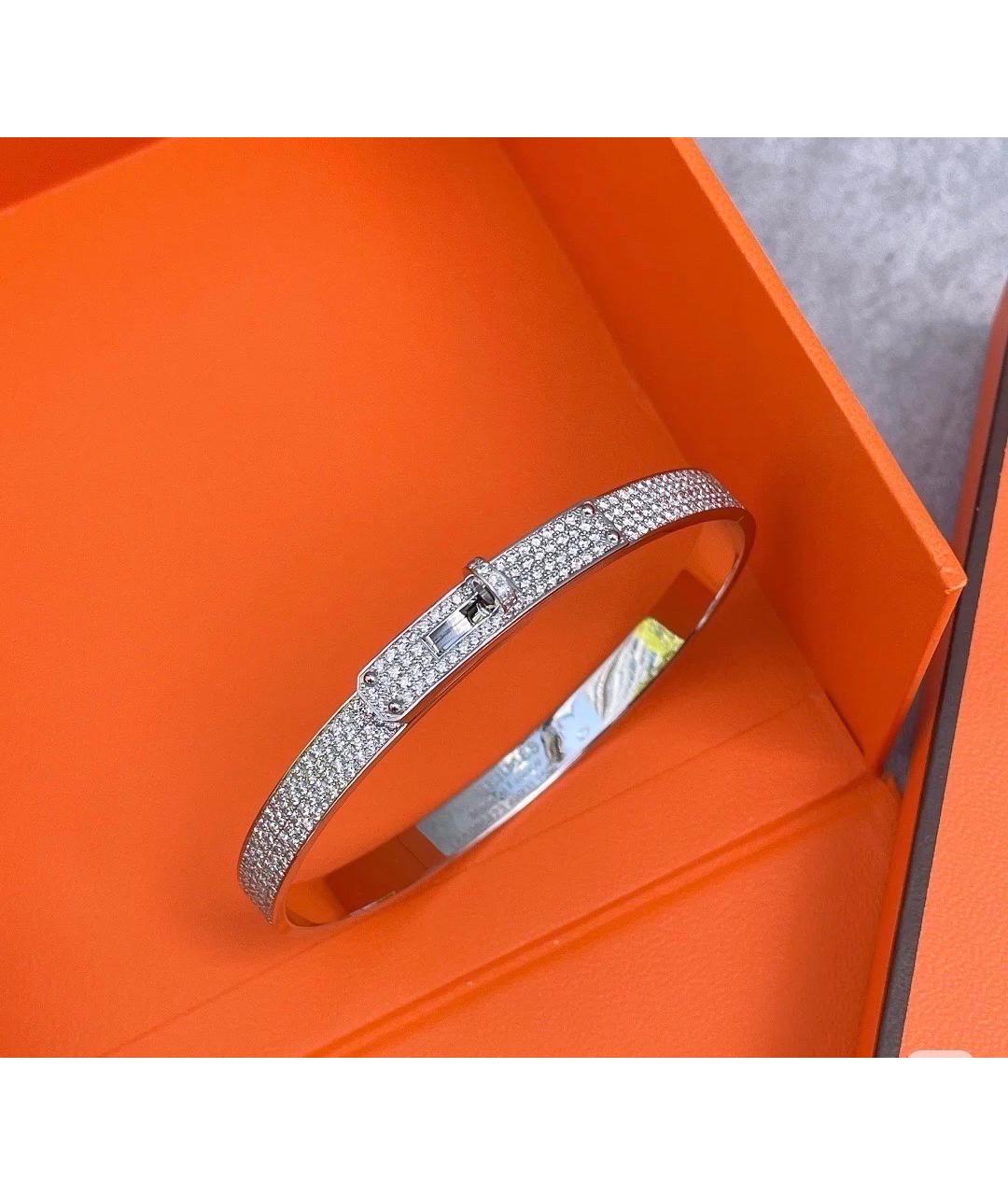 HERMES Серебрянный браслет из белого золота, фото 2