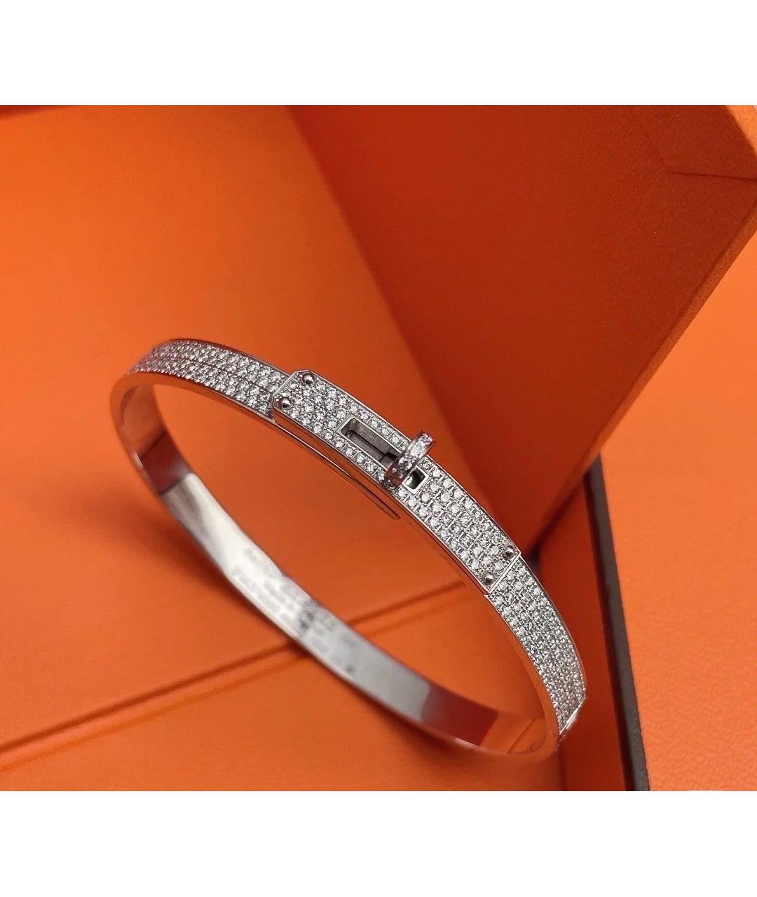 HERMES Серебрянный браслет из белого золота, фото 3