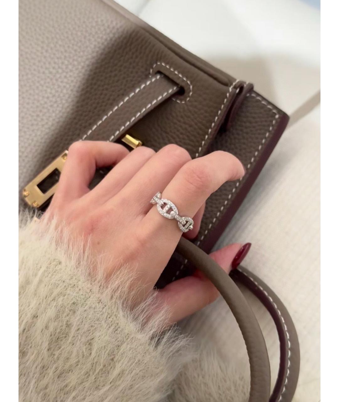 HERMES Серебряное кольцо из белого золота, фото 5