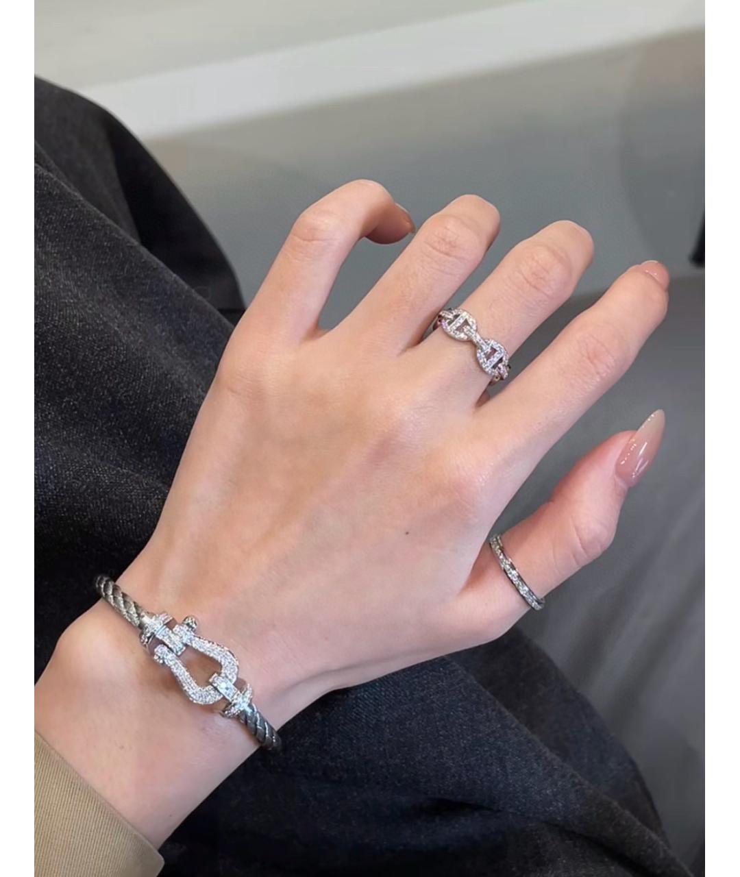 HERMES Серебряное кольцо из белого золота, фото 6