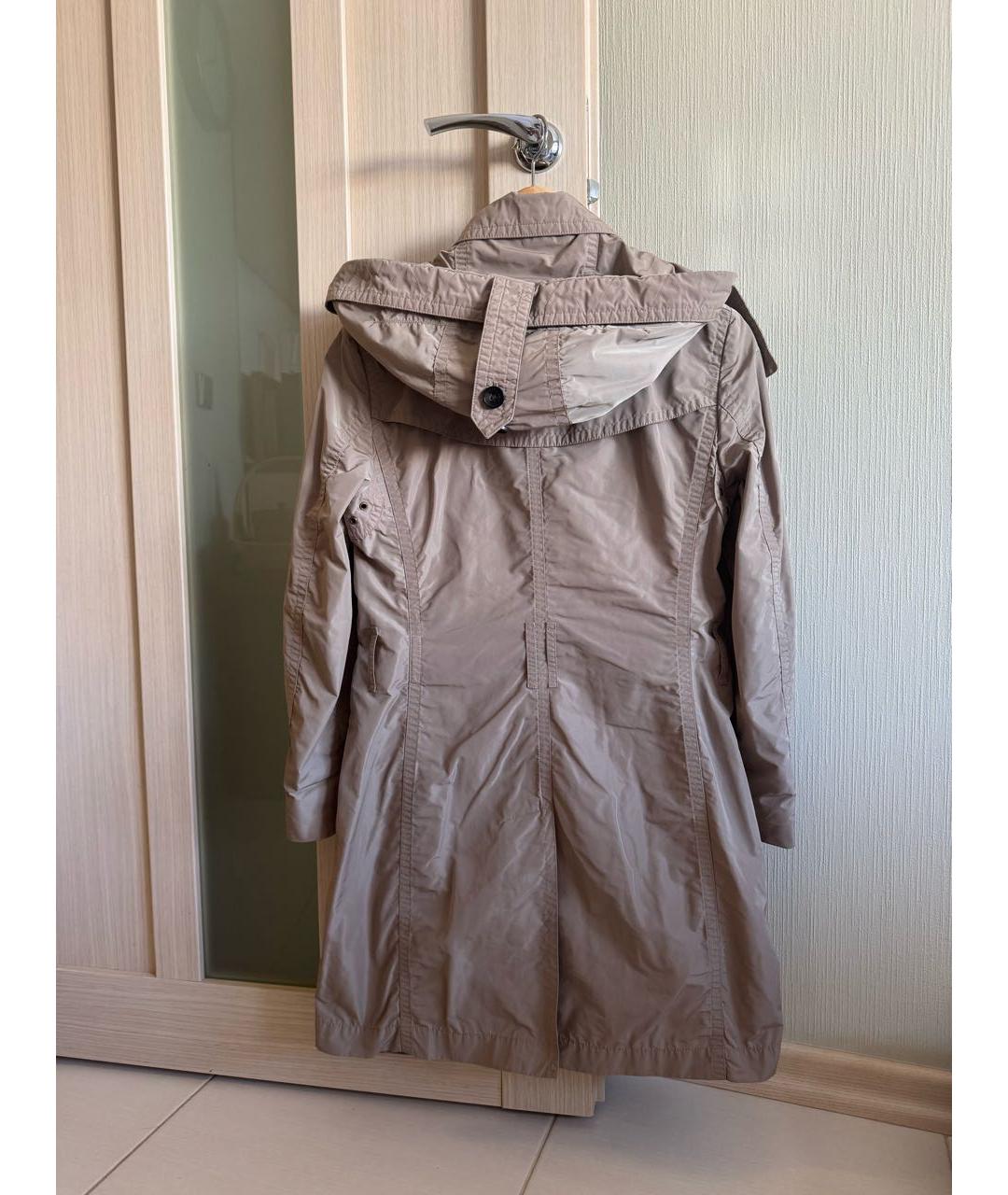 BURBERRY Бежевый полиэстеровый тренч/плащ, фото 2