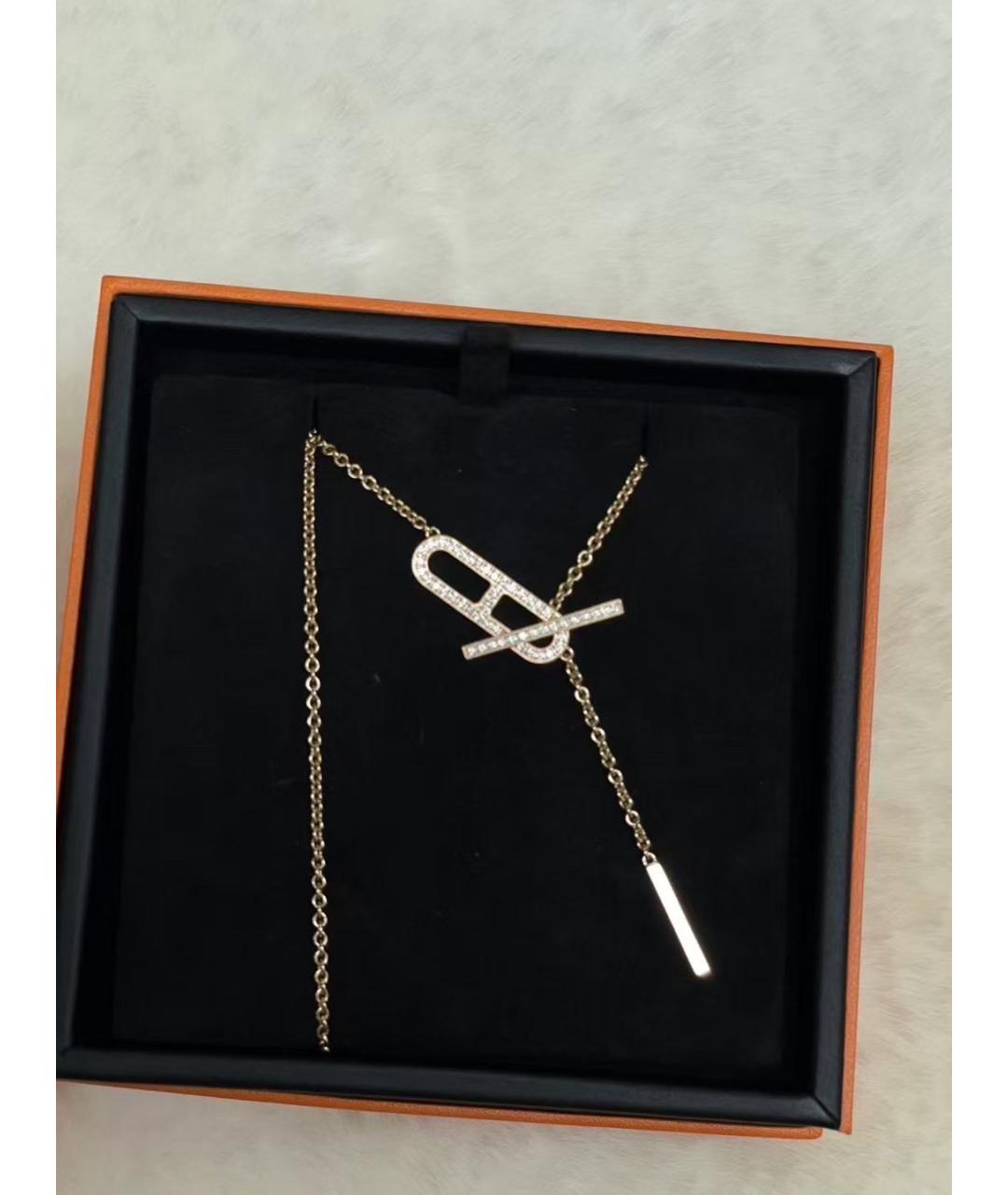 HERMES Золотое колье из розового золота, фото 5