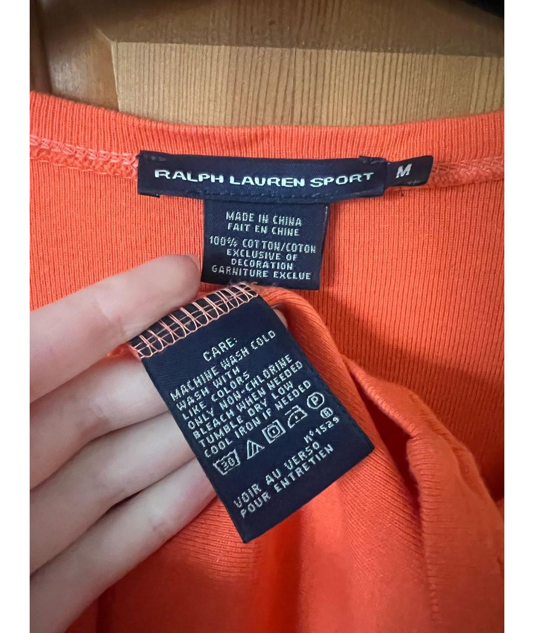 RALPH LAUREN Оранжевый хлопковый джемпер / свитер, фото 3