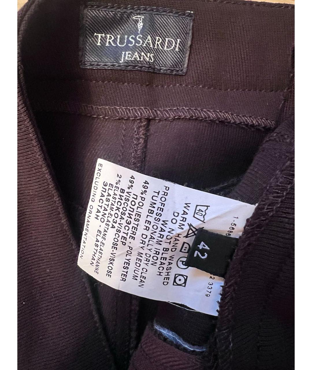 TRUSSARDI JEANS Коричневая юбка миди, фото 3