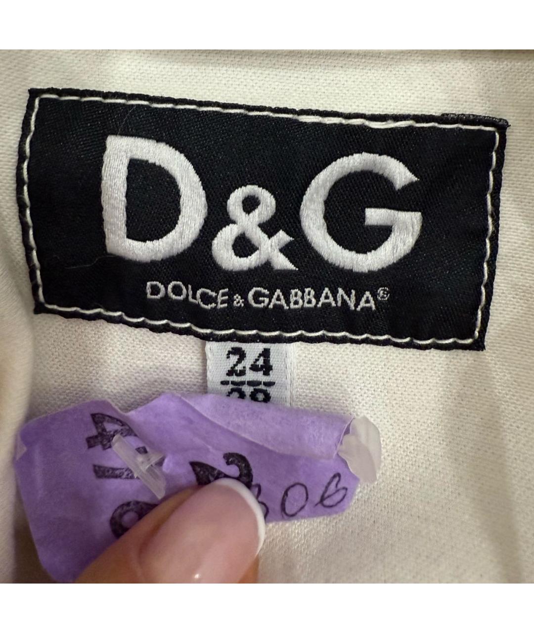 DOLCE&GABBANA Белая деним куртка, фото 4