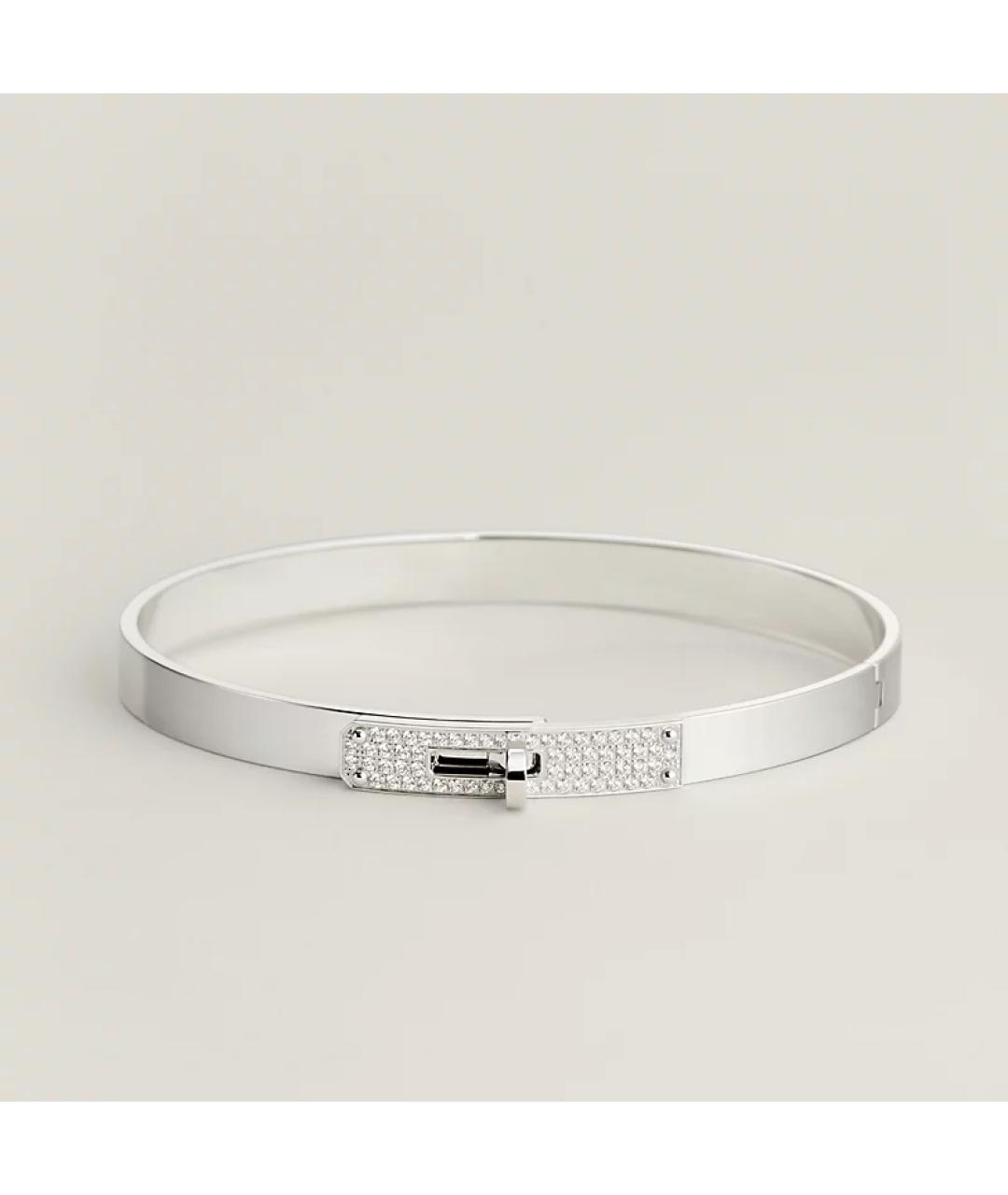 HERMES Серебрянный браслет из белого золота, фото 9