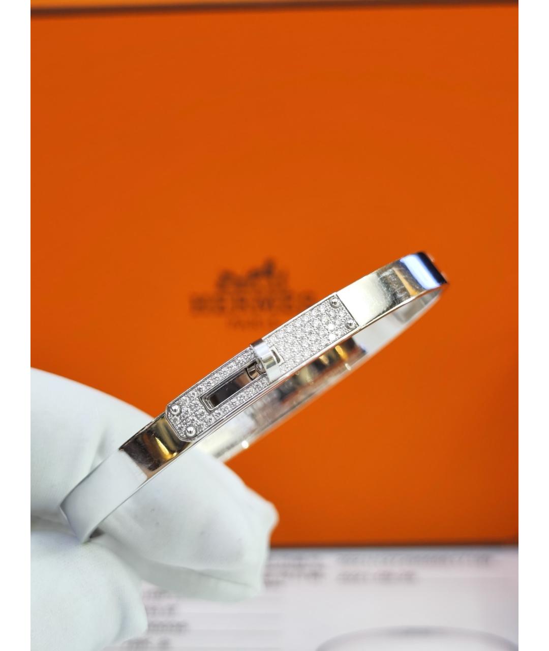 HERMES Серебрянный браслет из белого золота, фото 4