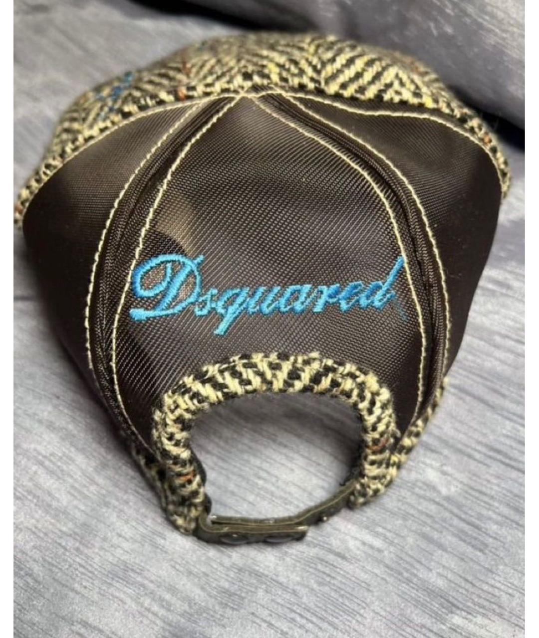DSQUARED2 Коричневая шерстяная кепка, фото 2