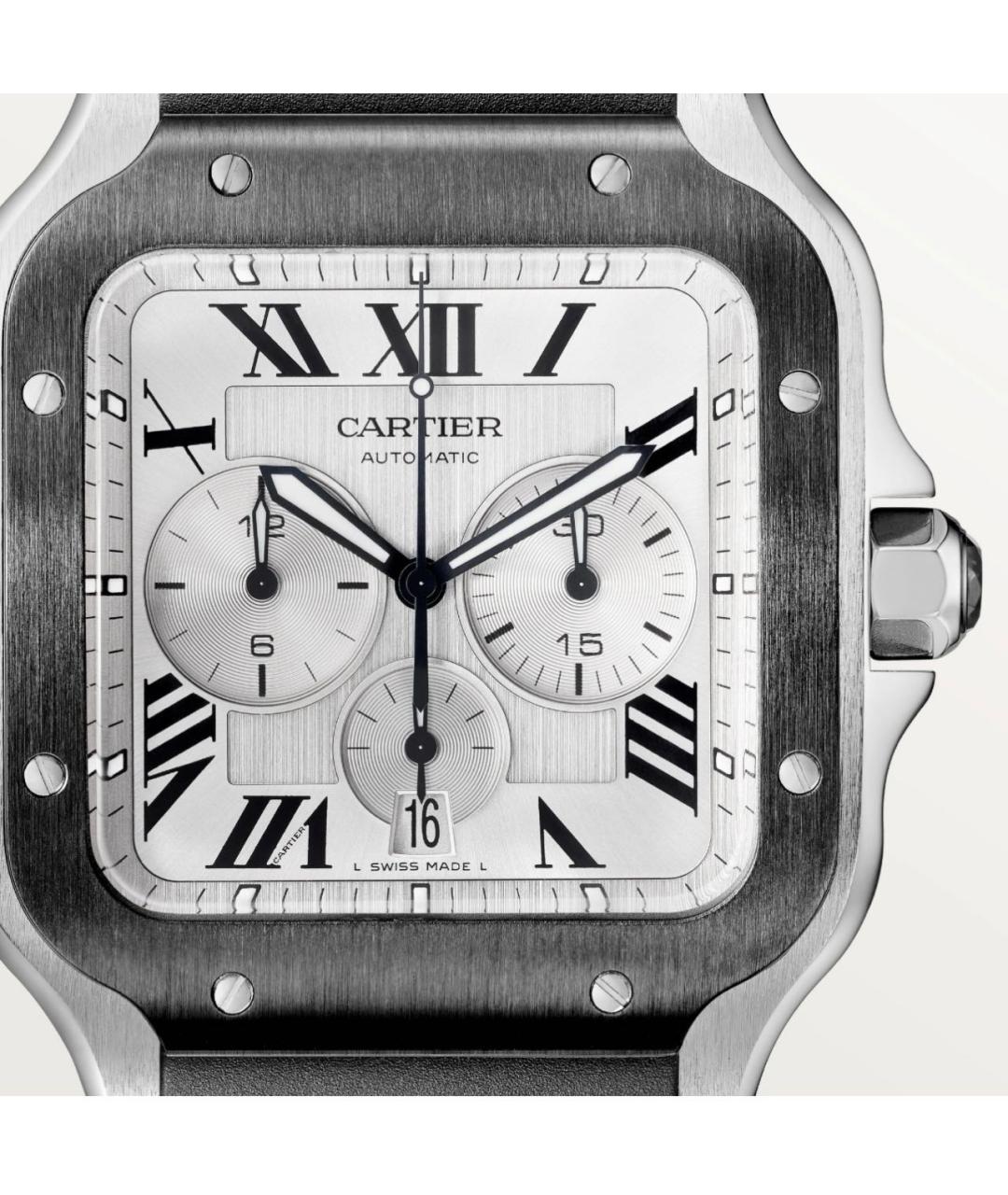 CARTIER Черные часы, фото 8