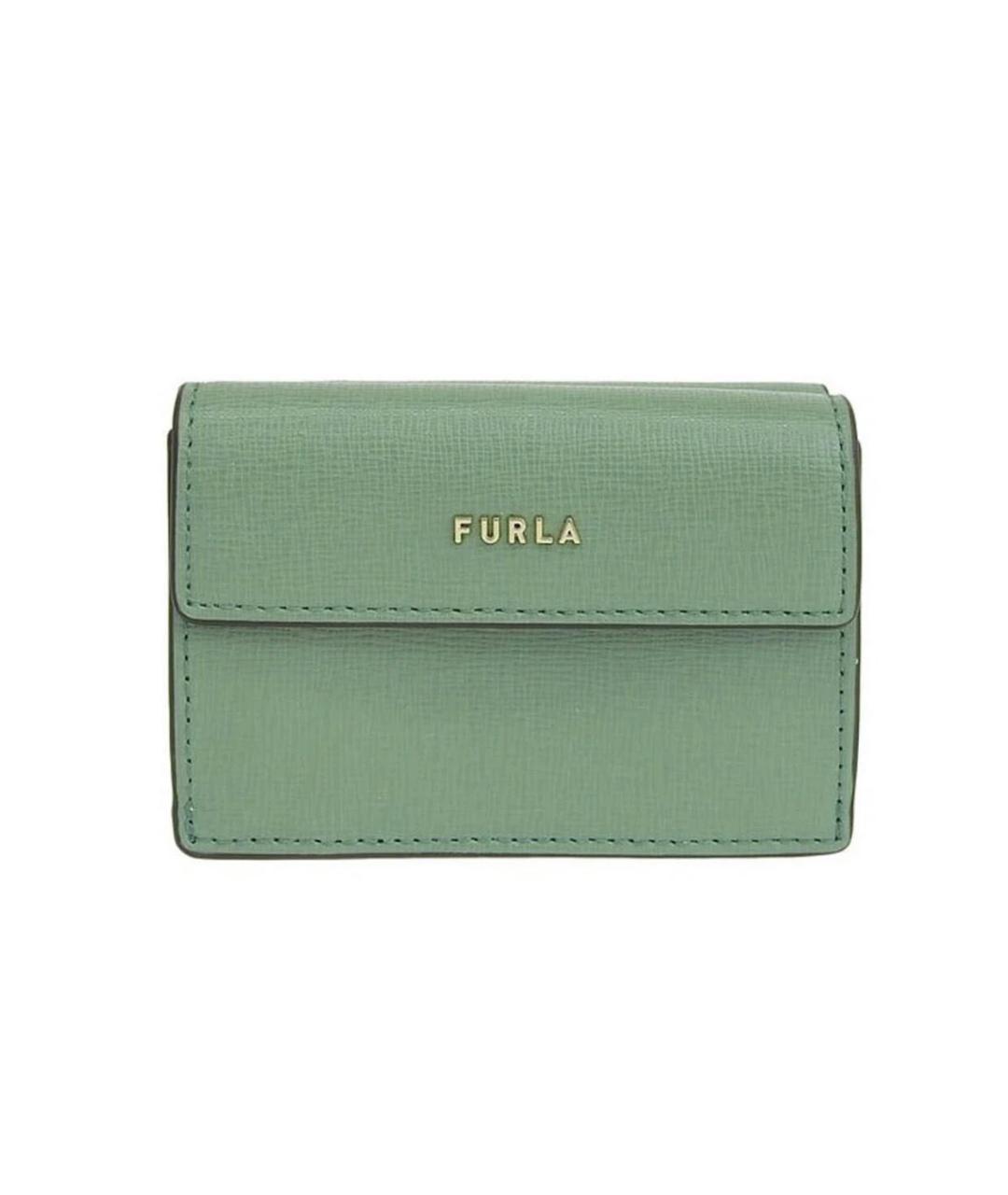 FURLA Салатовый кожаный кошелек, фото 1