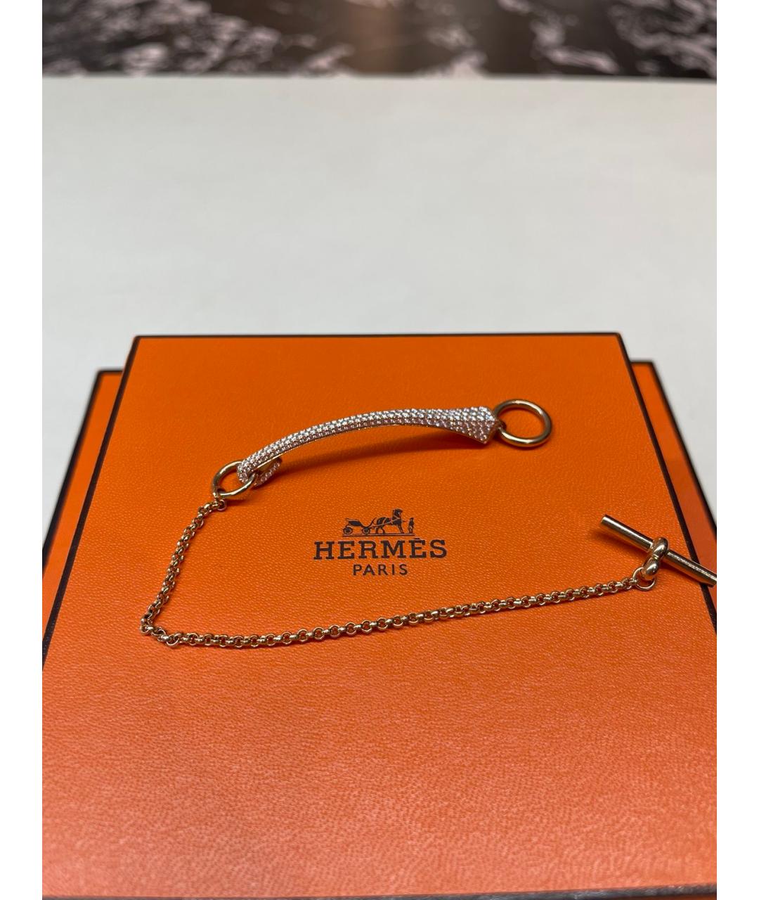 HERMES Золотой браслет из розового золота, фото 4