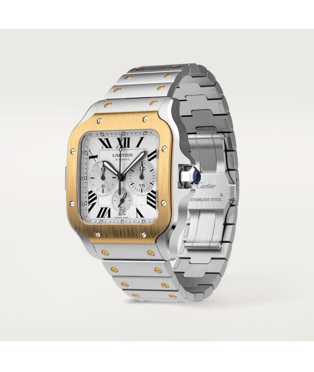 CARTIER Серебряные часы из желтого золота, фото 3