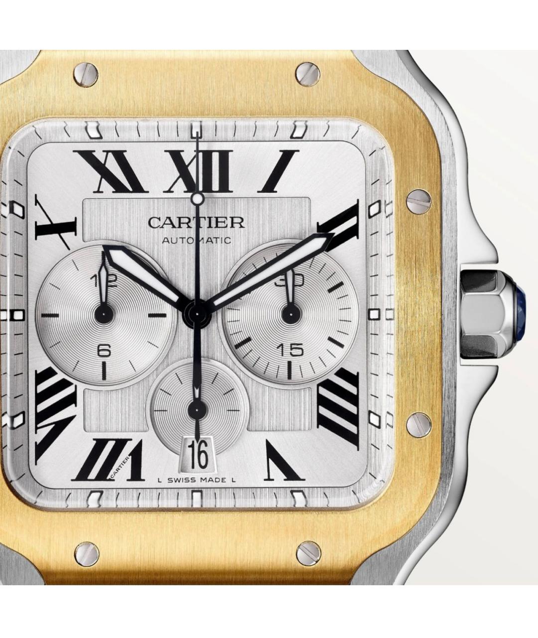 CARTIER Серебряные часы из желтого золота, фото 8