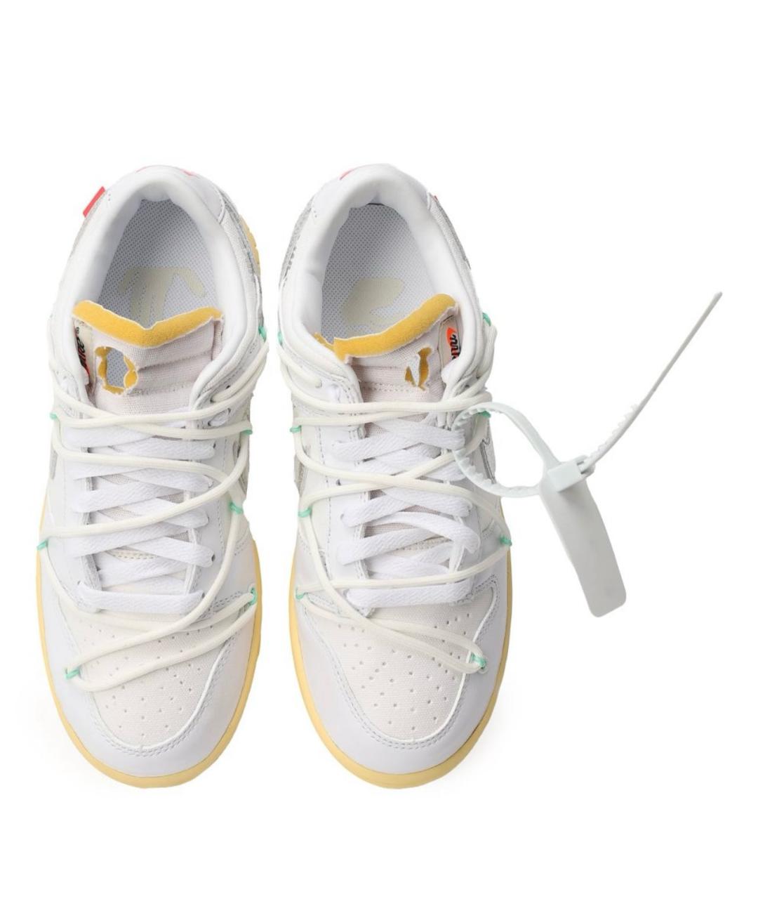 NIKE X OFF-WHITE Белые кожаные кеды, фото 3