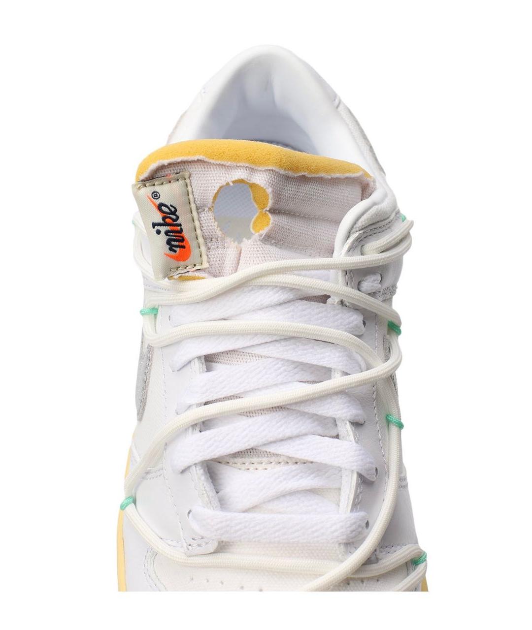 NIKE X OFF-WHITE Белые кожаные кеды, фото 5