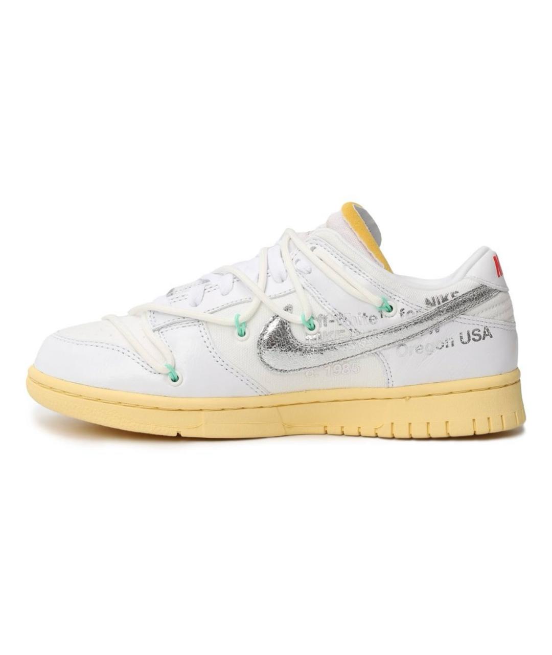 NIKE X OFF-WHITE Белые кожаные кеды, фото 4