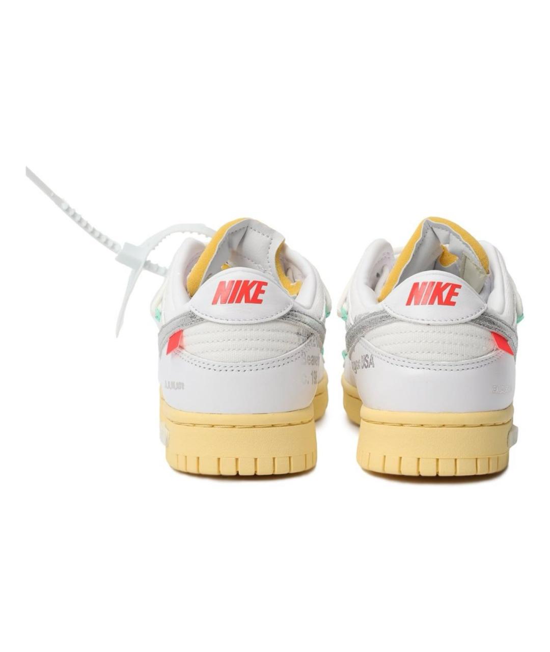 NIKE X OFF-WHITE Белые кожаные кеды, фото 7