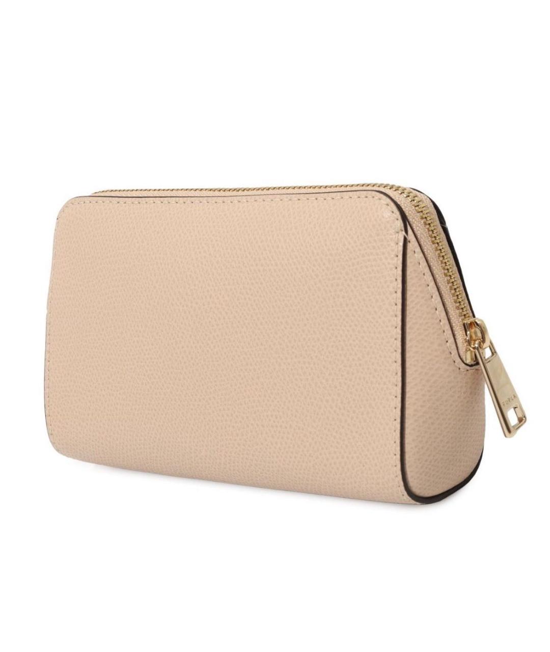 FURLA Бежевая кожаная косметичка, фото 3