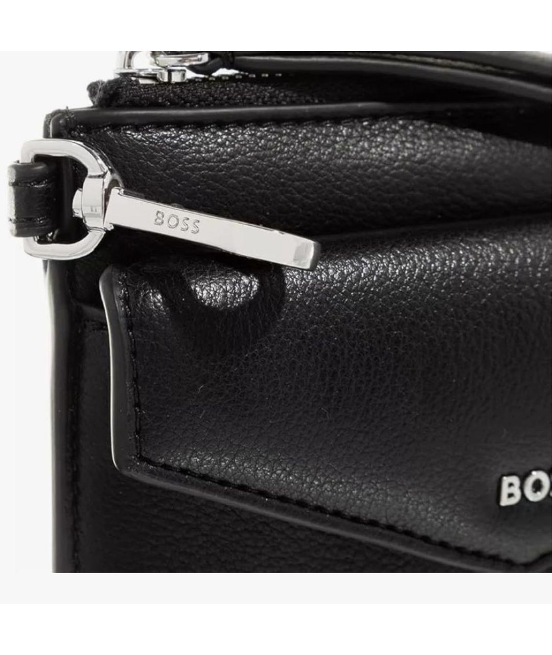 HUGO BOSS Черный кожаный кошелек, фото 2