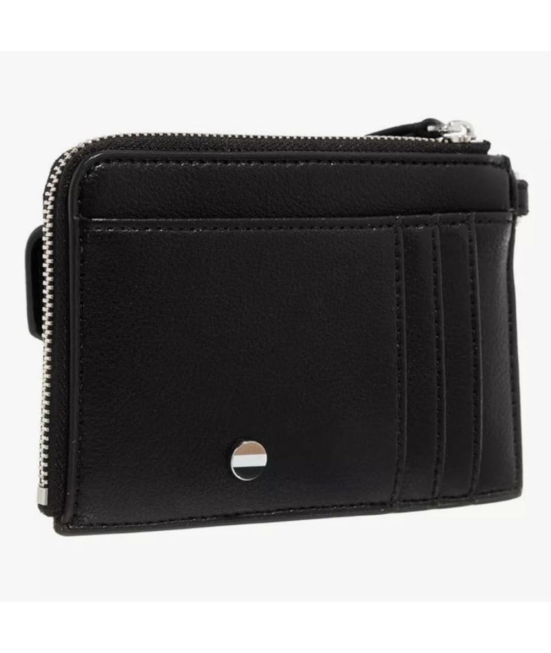 HUGO BOSS Черный кожаный кошелек, фото 5