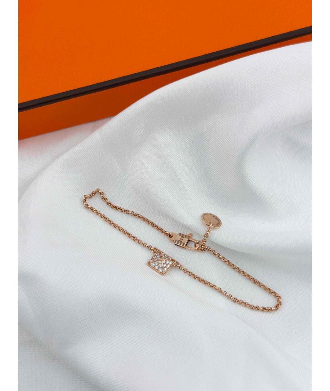 HERMES Золотой браслет из розового золота, фото 2