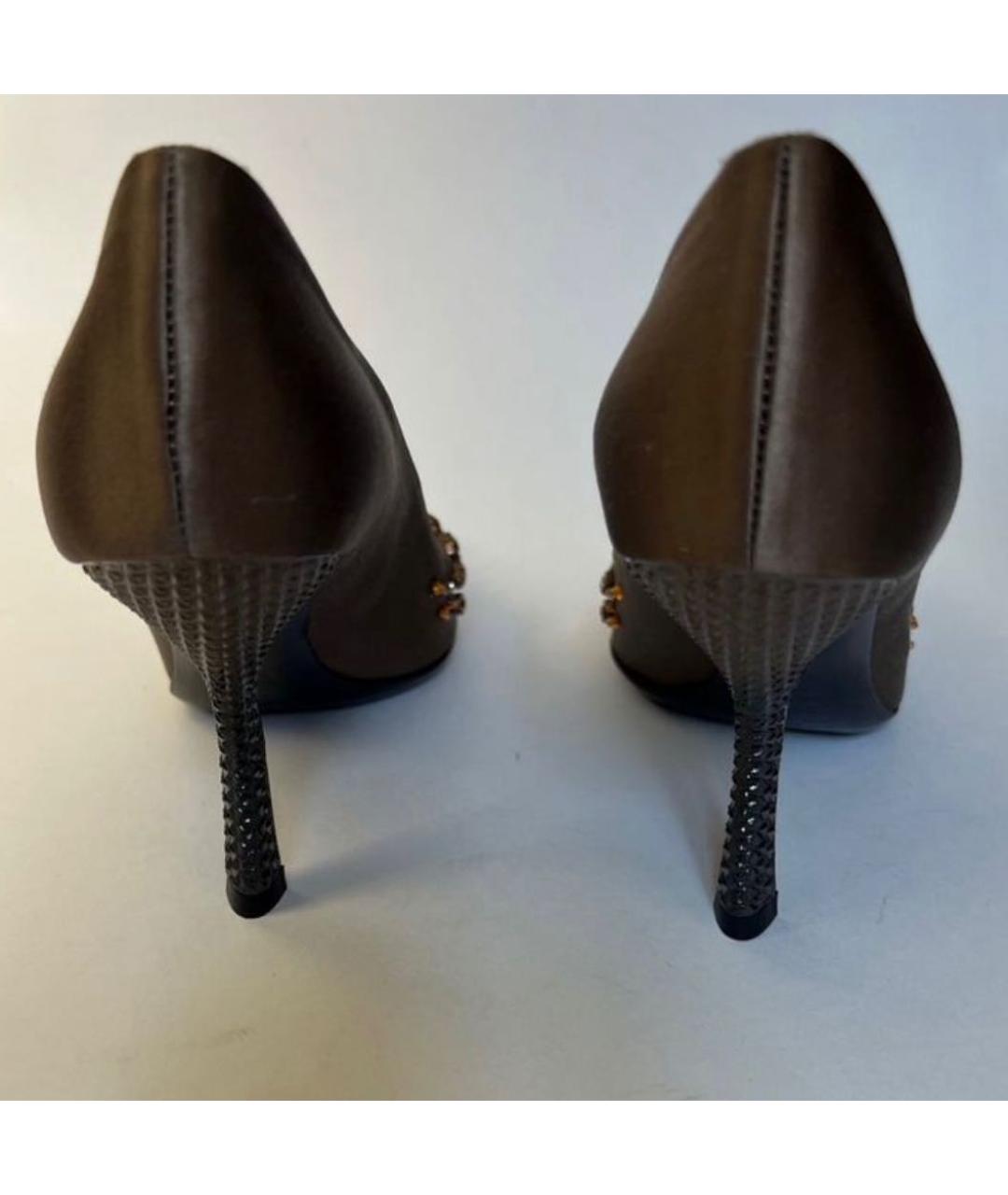 PRADA Коричневые текстильные туфли, фото 3