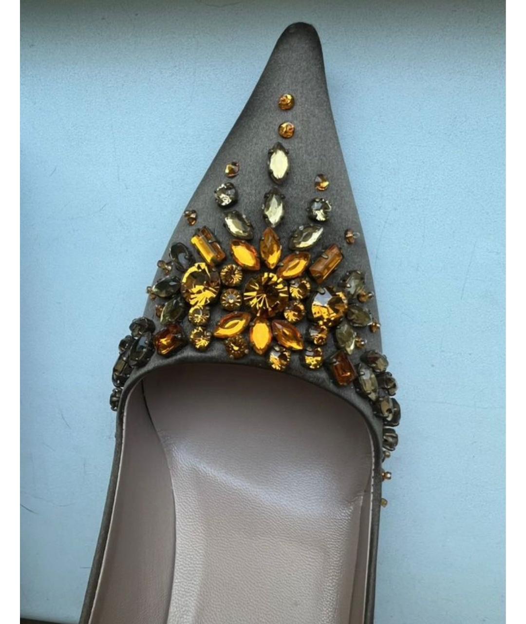 PRADA Коричневые текстильные туфли, фото 6