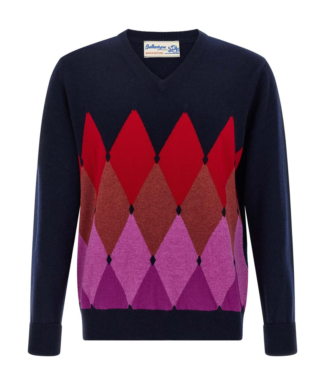 BALLANTYNE Синий кашемировый джемпер / свитер, фото 1