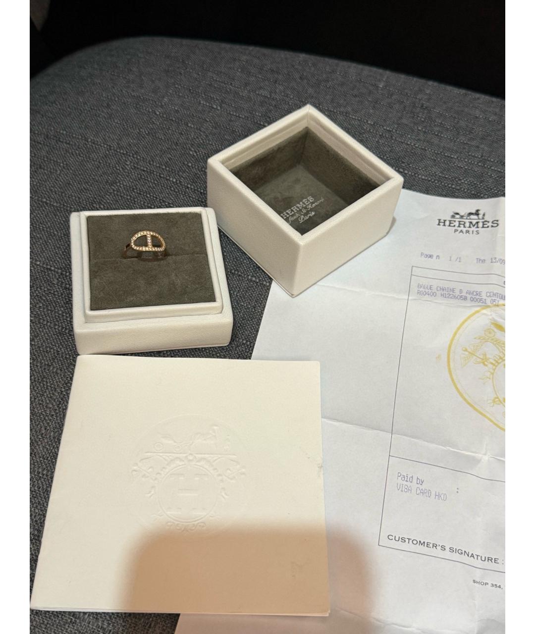 HERMES Золотое кольцо из розового золота, фото 3