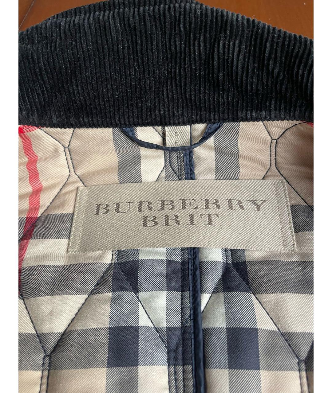BURBERRY BRIT Темно-синяя полиэстеровая куртка, фото 3