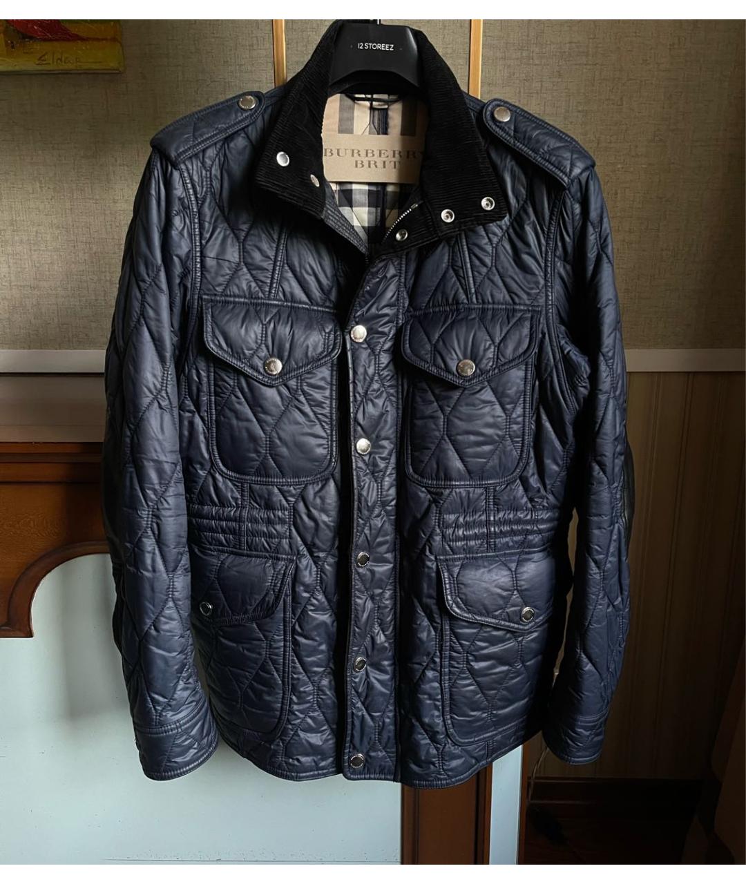BURBERRY BRIT Темно-синяя полиэстеровая куртка, фото 8